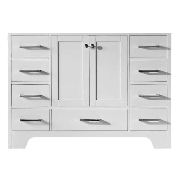 Exclusive Heritage Clariette 47.2 in. W x 21.7 in. D x 33.5 in. H Bath Vanity Cabinet Only in White