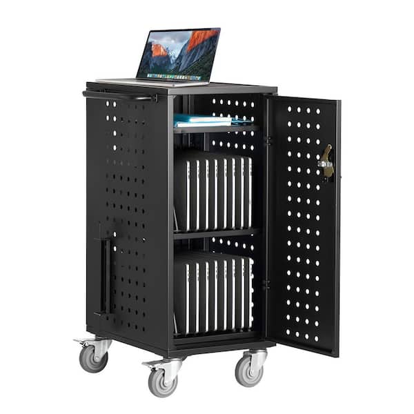 Laptop Cart, 20 Device Mobile Charging Cart, Office and Classroom Mobile Charging Cart, Up to 15.6 in. Screen Size