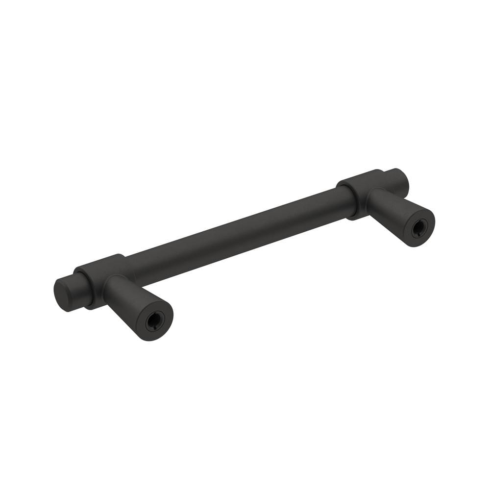Matte Black Steel Modern Cabinet Bar Pull with Mounting Hardware