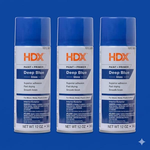 12 oz. Gloss Deep Blue Paint and Primer Spray Paint
