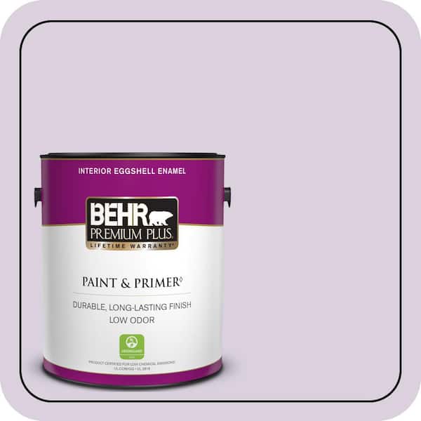 BEHR PREMIUM PLUS 1 gal. #S100-1 Spring Bouquet Eggshell Enamel Low Odor Interior Paint & Primer