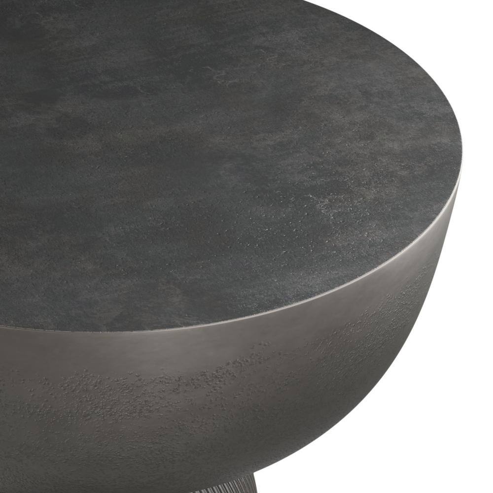 Black Nickel Round Cast Aluminum Side Table