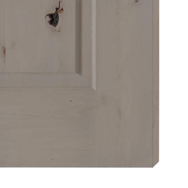 DIY RTA Kit 32in.x80in. Modern Left-Hand/Inswing Clear Glass Grey Stain Knotty Alder Wood Ready To Assemble Front Door