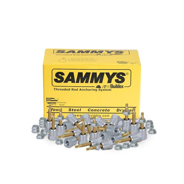 Sammys 1/4-20 in. x 1 in. Swivel Head Rod Anchor Super Screw Swivel Head with 3/8 in. Threaded Rod Fitting for Steel (25-Pack)
