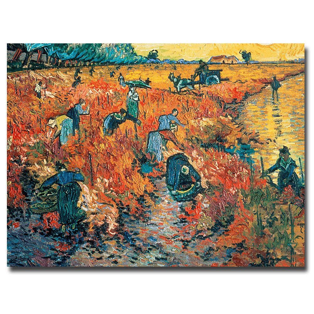 Trademark Fine 26 in. x 32 in. Red Vineyards at Arles, 1888 Canvas Art BL0274-C2632GG - The Home Depot
