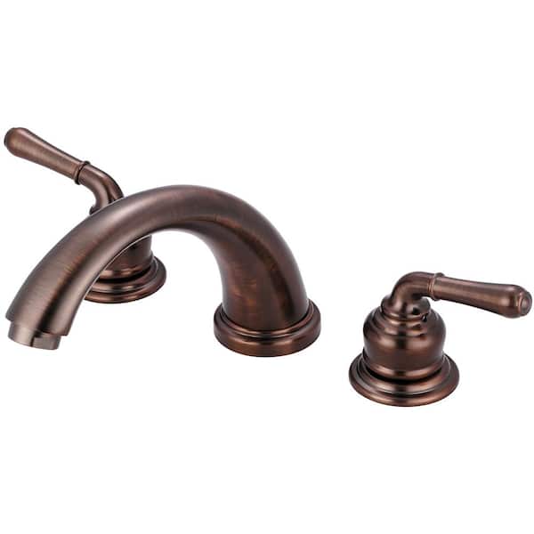 Unbranded Accent 2-Handle Deck Mount Roman Tub Faucet in Oil Rubbed Bronze