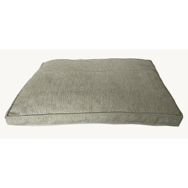 Unbranded Large 40 in. x 30 in. Chenille Pet Bed Beige