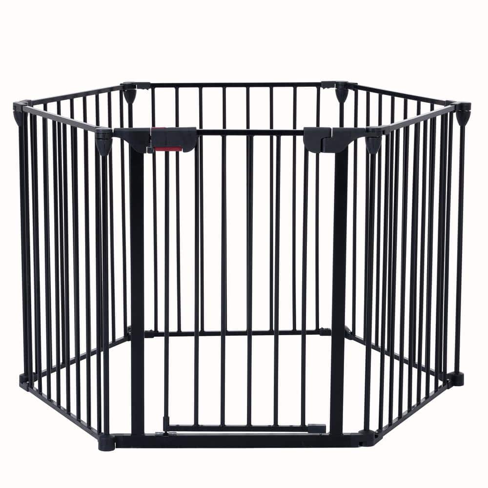 150 in. Adjustable Safety Gate Play Yard Metal Doorways Fireplace Fence Christmas Tree Fence Gate price history on PriceWatchPro