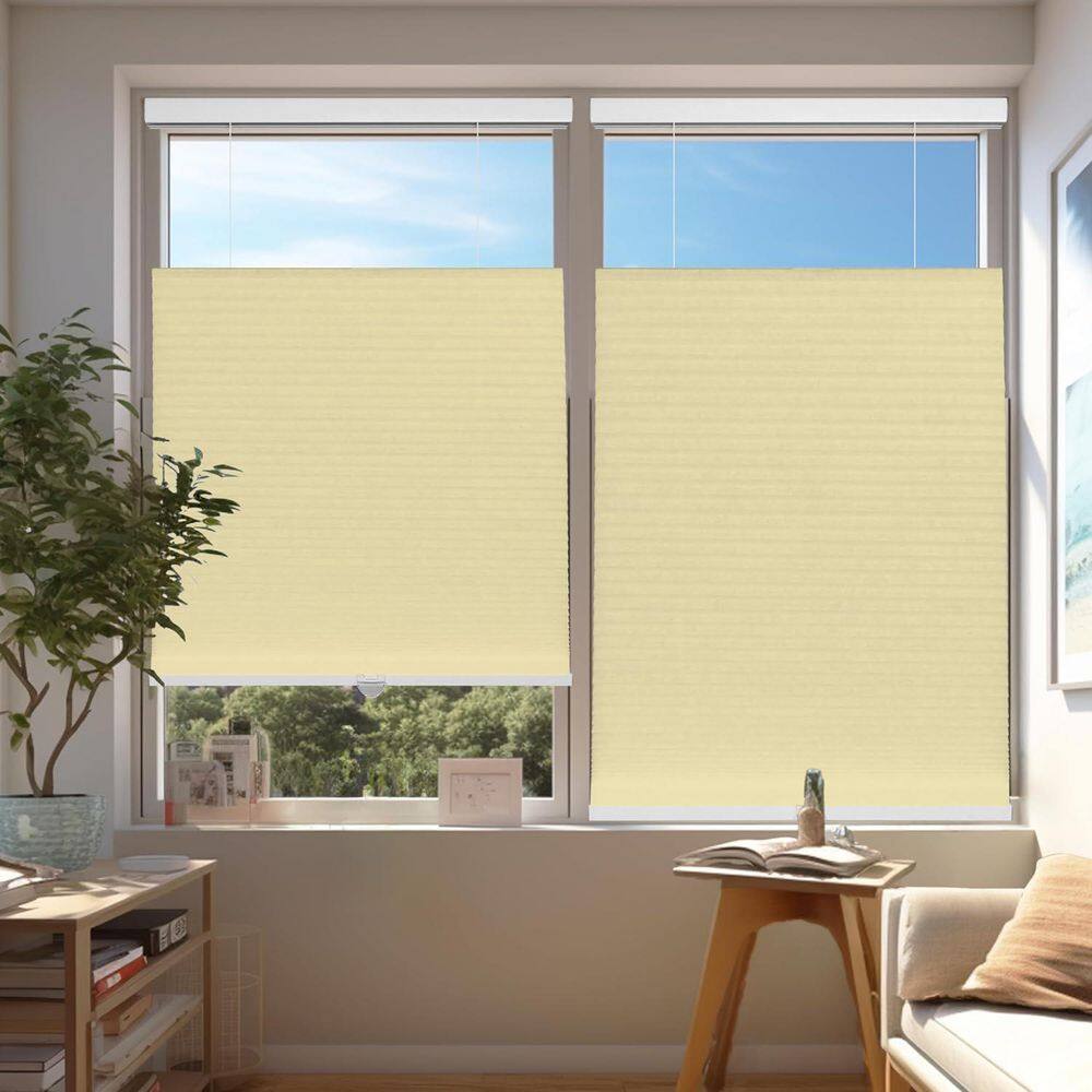 Cut-to-Size Cream Light Filtering Cordless Top Down Bottom Up Polyester Cellular Shades 56 in. W x 48 in. L price history on PriceWatchPro