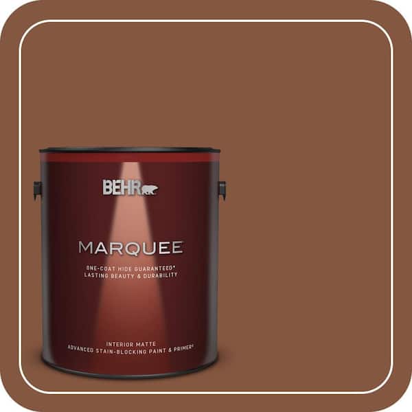 BEHR MARQUEE 1 gal. #230F-7 Florence Brown Matte Interior Paint & Primer