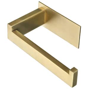 Self Adhesive Stainless Steel Toilet Paper Holder in Brushed Gold