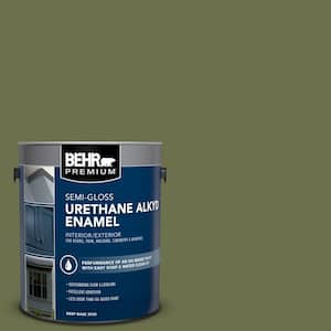 1 gal. #AE-36 Shelter Green Urethane Alkyd Semi-Gloss Enamel Interior/Exterior Paint