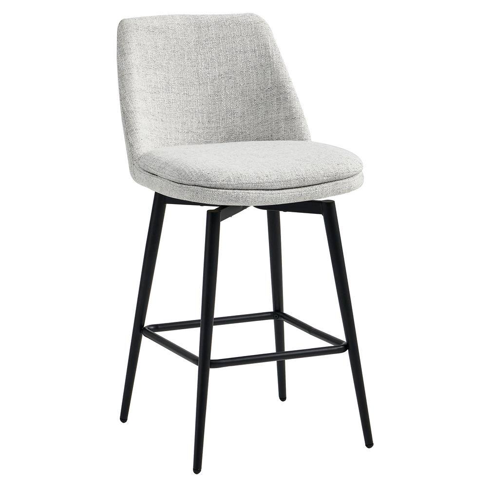 Spruce & Spring Cynthia 27 in. Cognac Brown High Back Metal Swivel ...