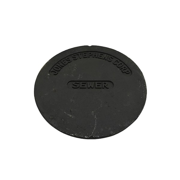 JONES STEPHENS 8-15/16 in. O.D. Cast Iron Sewer Lid for 8 in. Sewer Box