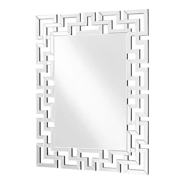 Unbranded Timeless Home 37.5 in. W x 47.5 in. H x Contemporary Frameless Rectangle Clear Mirror