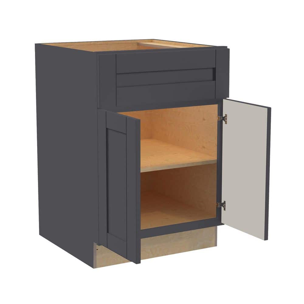 Washington 27 in. W x 24 in. D x 34.5 in. H Assembled Plywood Base Kitchen Cabinet in Onyx with Soft Close Doors price history on PriceWatchPro