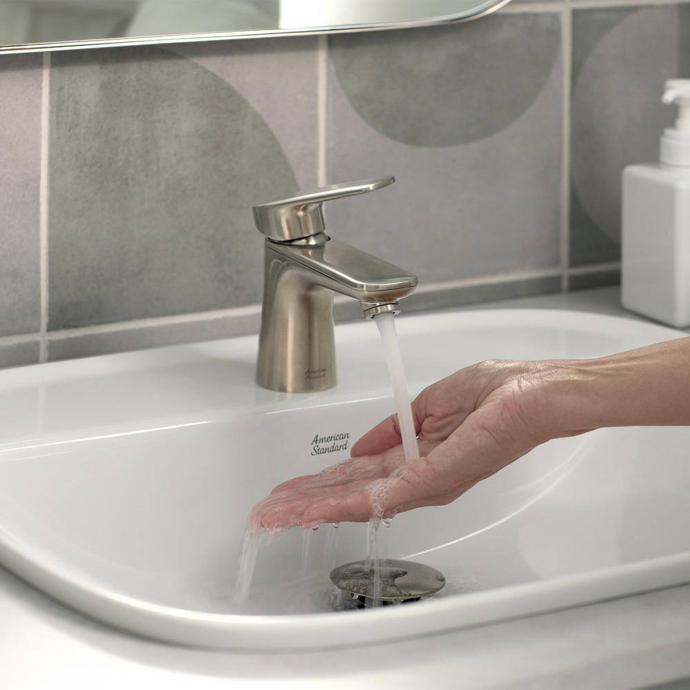 Brushed Nickel Petite Single-Handle Bathroom Faucet