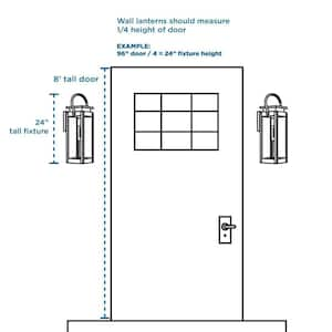 Williamston 1-Light Antique Bronze Clear Glass Farmhouse Outdoor Small Wall Lantern Light