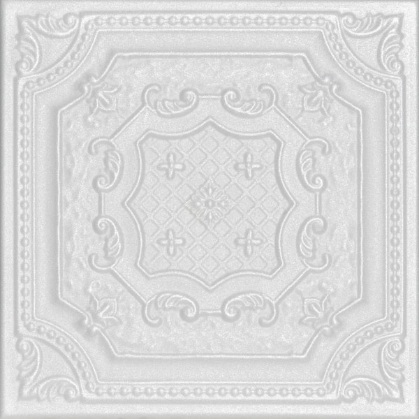 Bijou and Bee Plain White 1.6 ft. x 1.6 ft. Glue Up Foam Ceiling Tile (768 sq. ft. /Case)