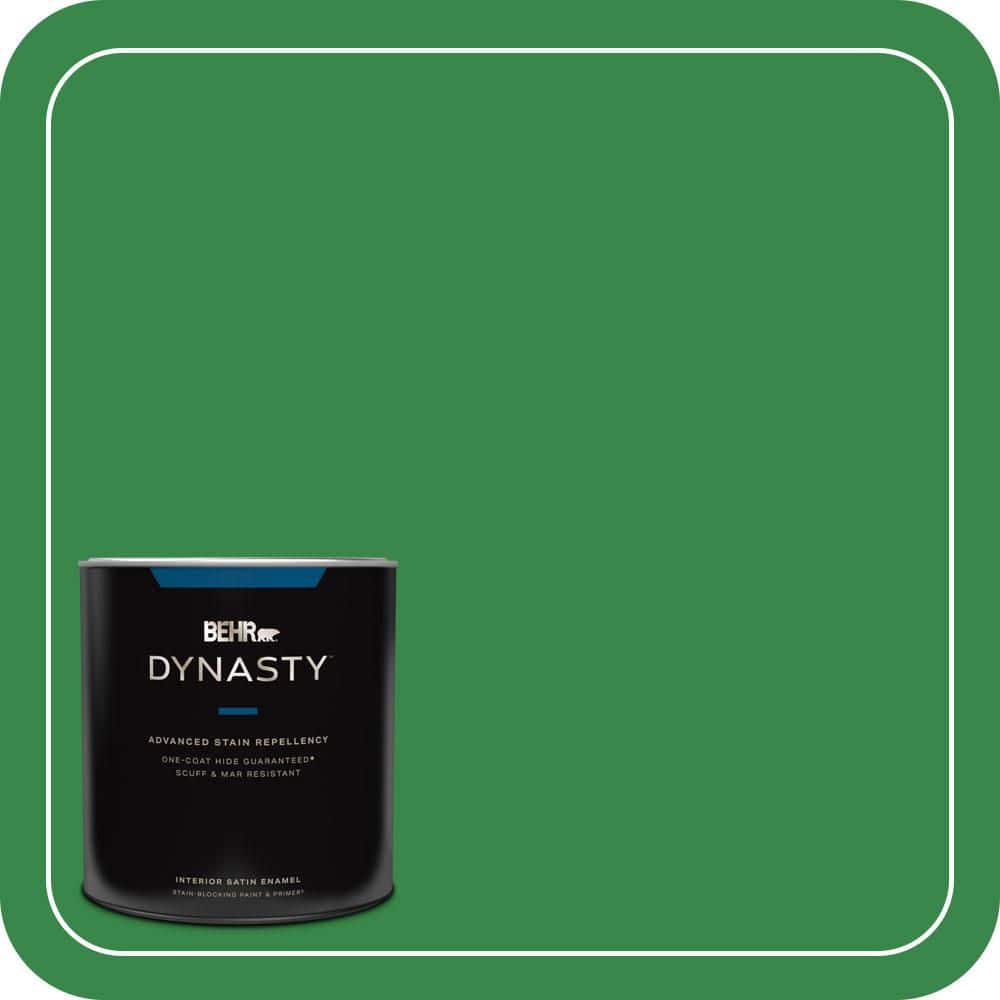 1 qt. #P400-7 Paradise of Greenery Satin Enamel Interior Stain-Blocking Paint and Primer price history on PriceWatchPro
