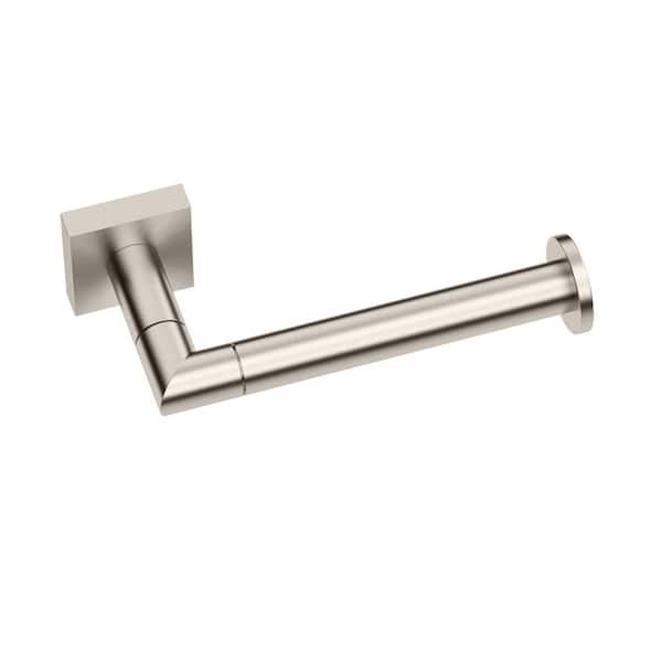 Glam Too Wall Mounted Single Post Toilet Paper Holder in Satin Nickel