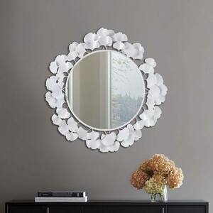 TENGYA LLC 23.62 in W x 23.62 in. H Round Mirror, Wood Mirror ...