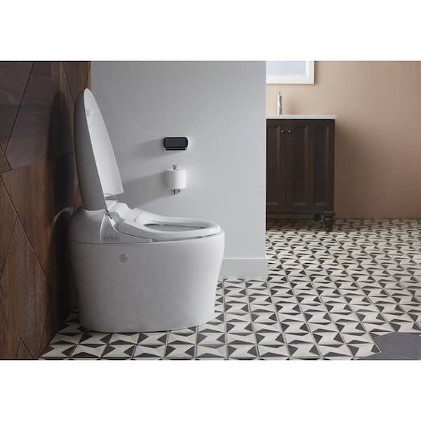 Karing 12 in. Rough In One-Piece 1.08 GPF Single Flush Elongated Smart Toilet in White with Built In Bidet and Auto Open