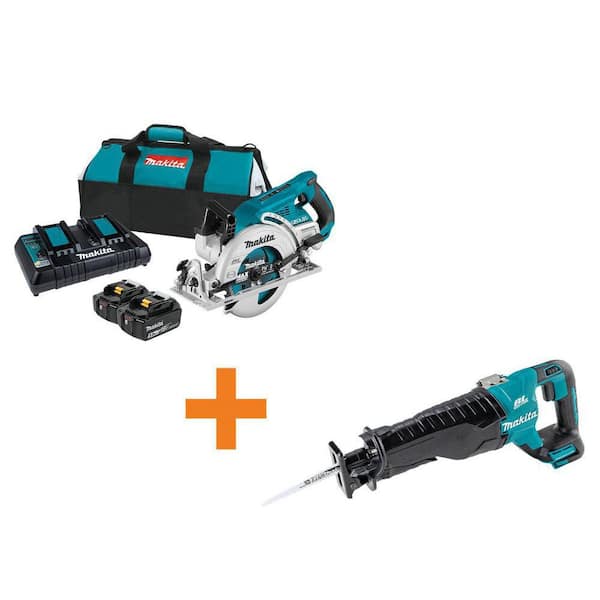 18V X2 LXT 5.0Ah (36V)Brushless Rear Handle 7-1/4 in. Circ Saw Kit w/ 18V LXT Brushless Variable Speed Recipro Saw