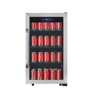 Commercial 18.9 in W. Single Zone 83 Can Beverage Cooler in Stainless Steel