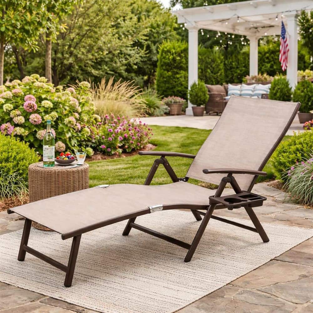 KOZYARD Cozy Foldable Aluminum Reclining Outdoor Lounge Chair (1