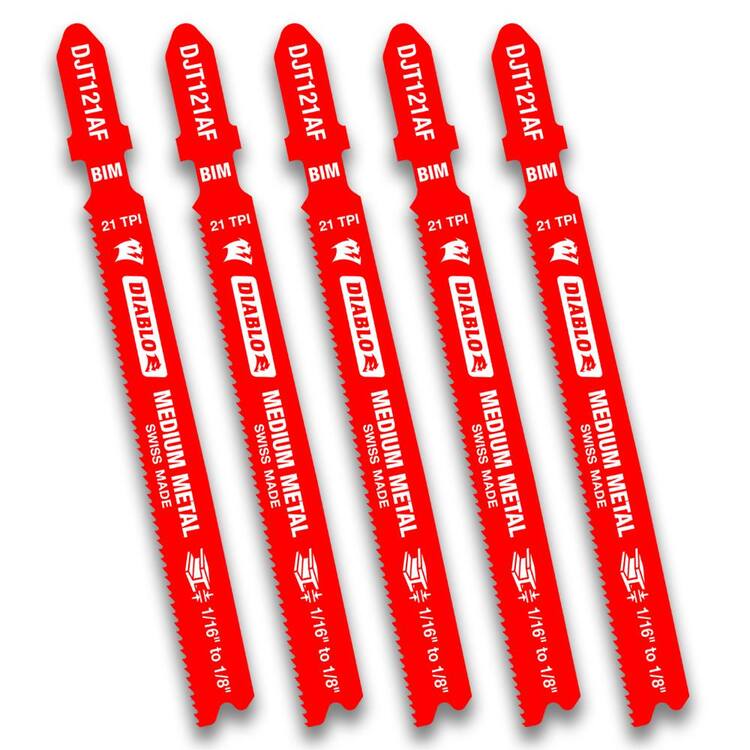 DIABLO 3-5/8 in. x 21 TPI Medium Metal Bi-Metal Jigsaw Blade (5-Pack)