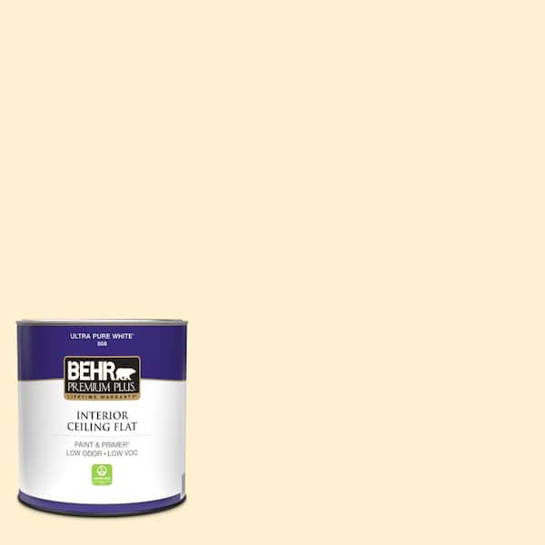 1 qt. #350A-2 Vanilla Milkshake Ceiling Flat Interior Paint