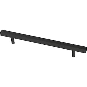 Simple Square Bar 6-5/16 in. (160 mm) Matte Black Cabinet Drawer Pull (10-Pack)