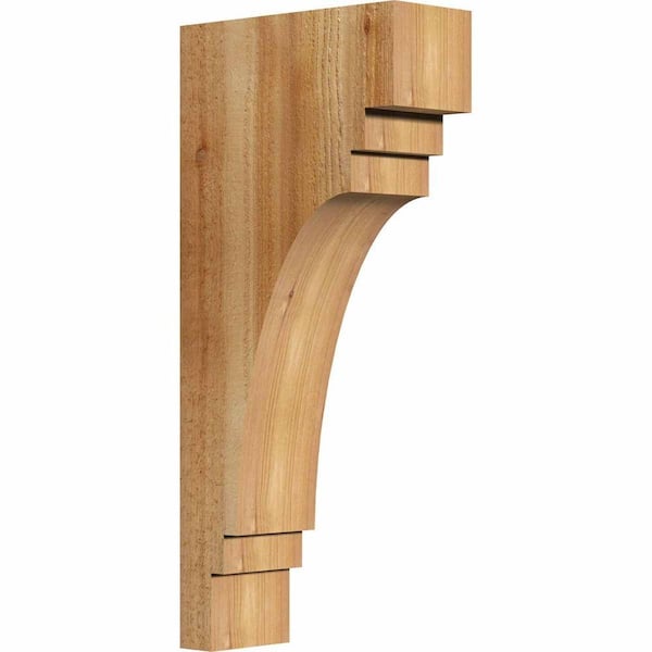 Ekena Millwork 4 in. x 10 in. x 22 in. Western Red Cedar Pescadero Rough Sawn Corbel