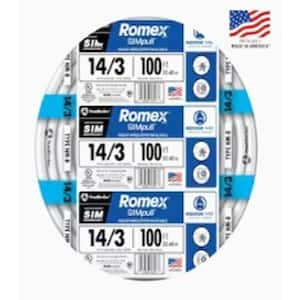 100 ft. 14/3 Solid Romex SIMpull CU NM-B W/G Wire