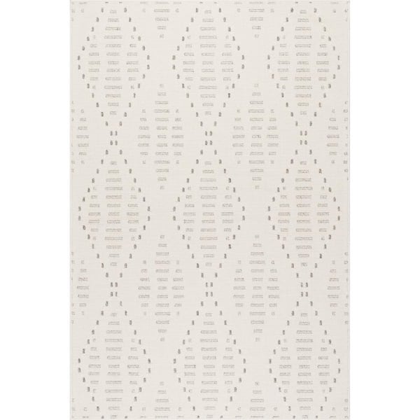 Hestia Cream 9 ft. x 12 ft. Trellis Indoor/Outdoor Area Rug