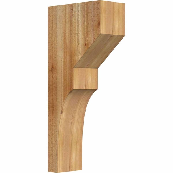Ekena Millwork 6 in. x 12 in. x 28 in. Western Red Cedar Monterey Rough Sawn Corbel