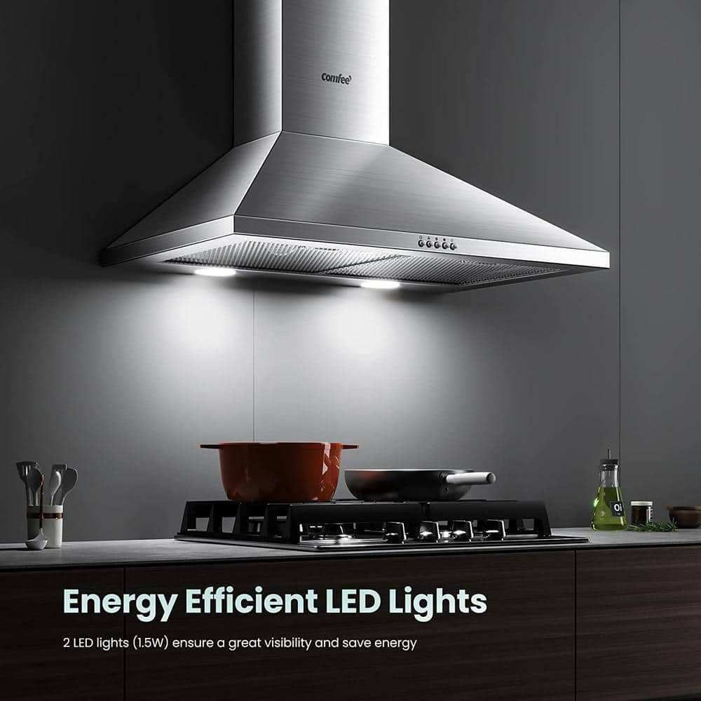 30 Inch Stainless Steel Convertible Wall Mount Range Hood