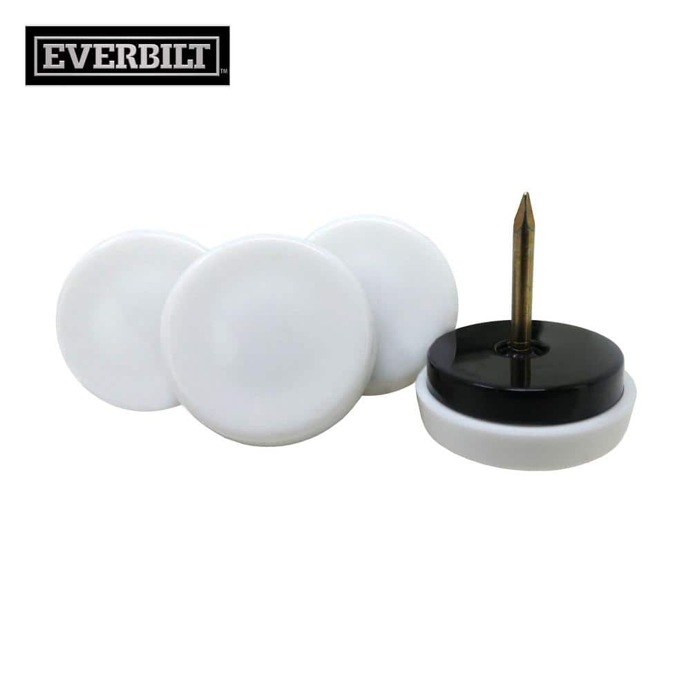 7/8 in. White Plastic Round Nail-On Furniture Glides for Floor Protection (4-Pack) price history on PriceWatchPro