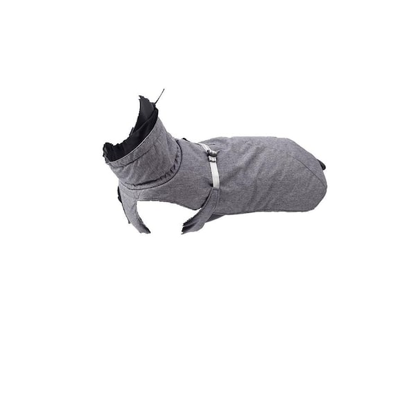 Size M Gray Cool Dog Winter Jacket with Waterproof Warm Polyester Filling Fabric