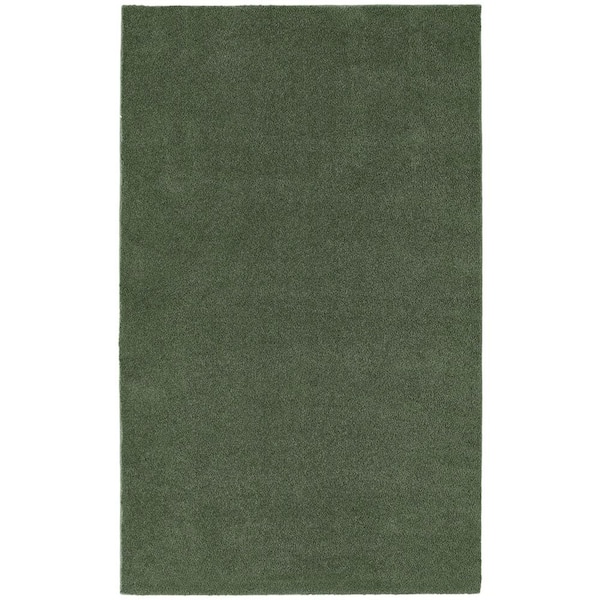 Washable Room Size Bathroom Carpet Deep Fern 5 ft. x 6 ft. Area Rug