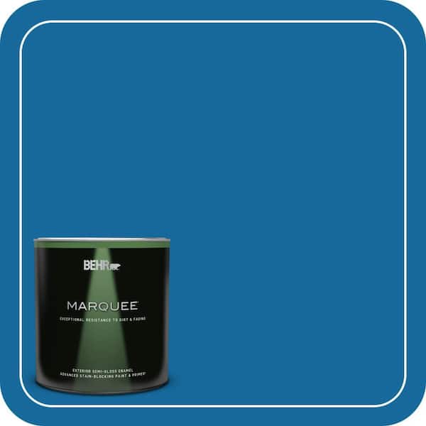 BEHR MARQUEE 1 qt. #P500-7 Cosmic Cobalt Semi-Gloss Enamel Exterior Paint & Primer