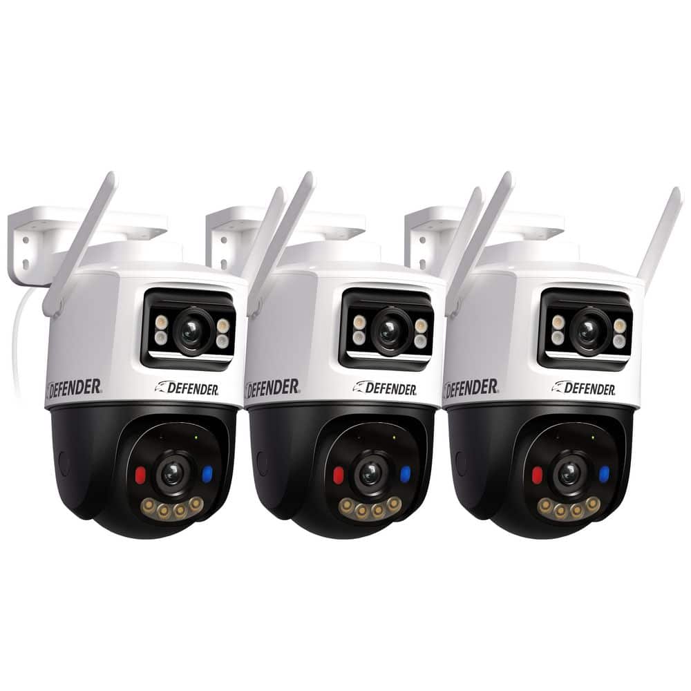 Defender AI POWERED 2K Guard MAX Extreme Night Color Dual Lens PTZ Plug ...