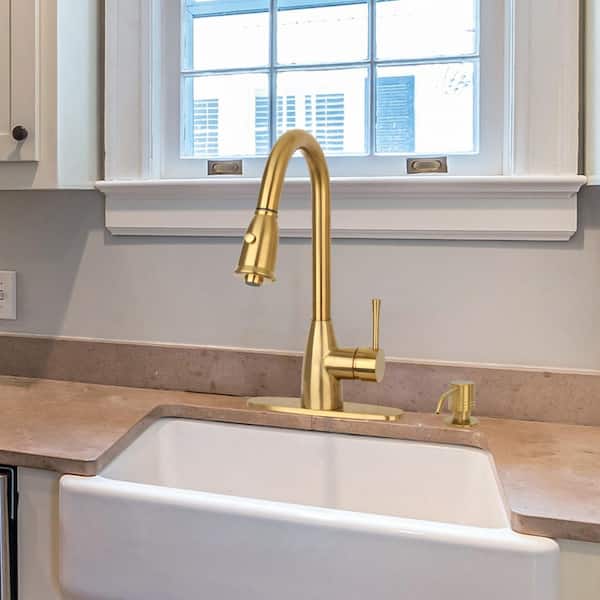 Akicon Built in Brushed Gold Soap Dispenser Refill from Top
