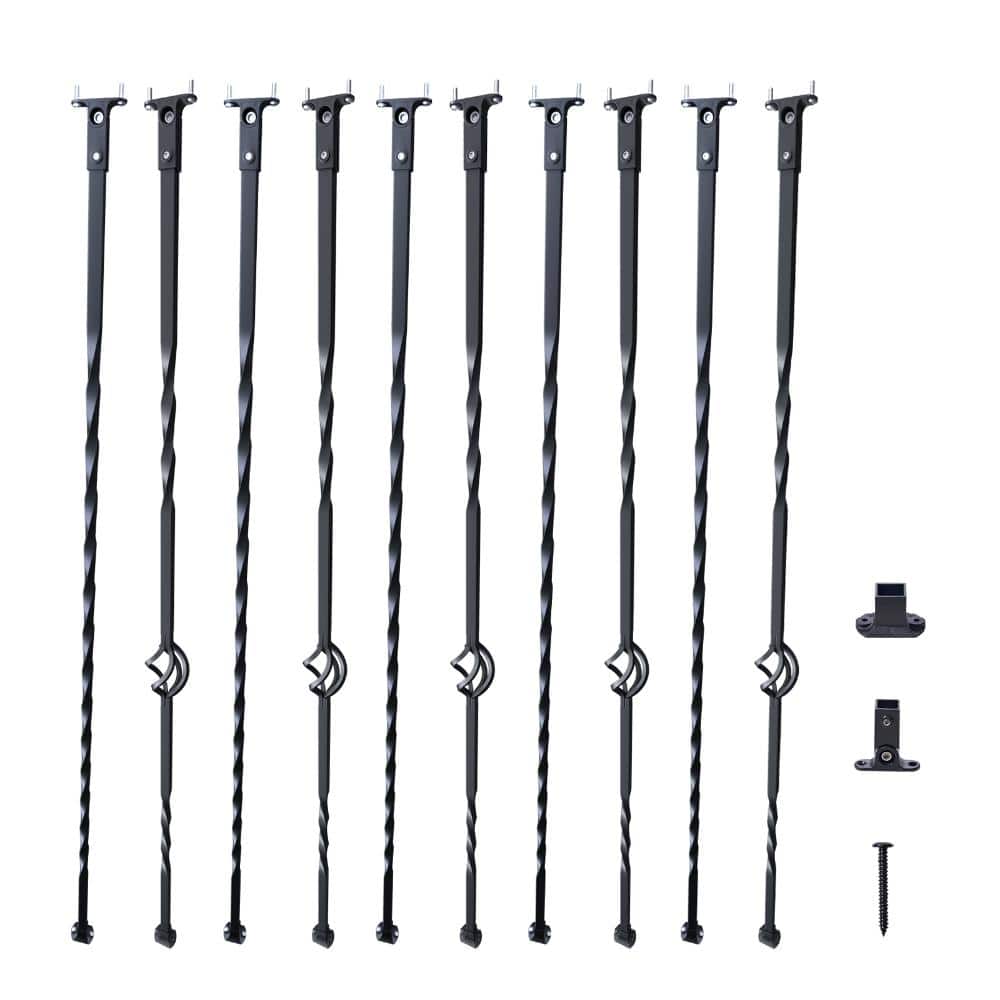 10 Pack 44'' Metal Stair Balusters Galvanized Hollow Spiral Railing Spindles With Shoes Screws Deck Banister price history on PriceWatchPro