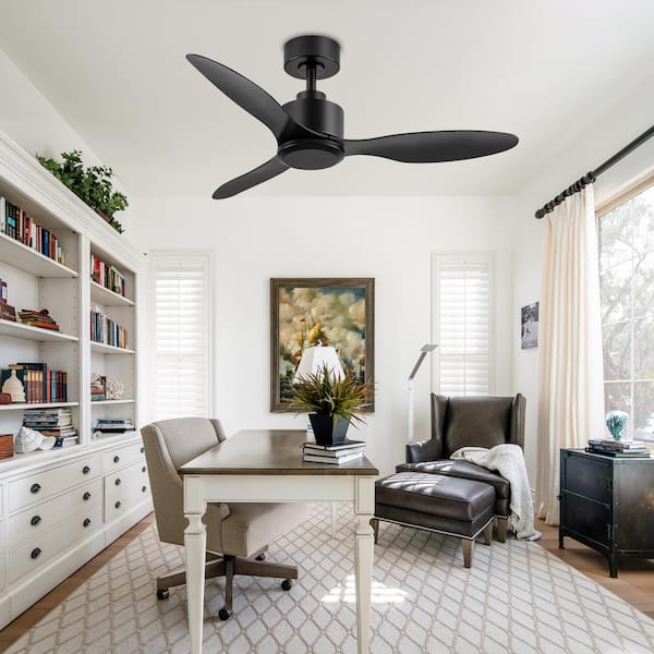Breezary Sawyer 42 in. Indoor 6-Speed Black Ceiling Fan with DC