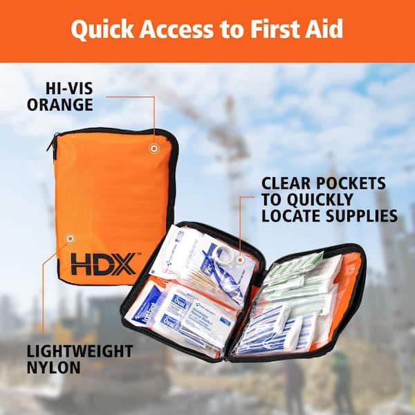 HDX Zipper Pouch 200 Piece First Aid Kit 52420 - The Home Depot