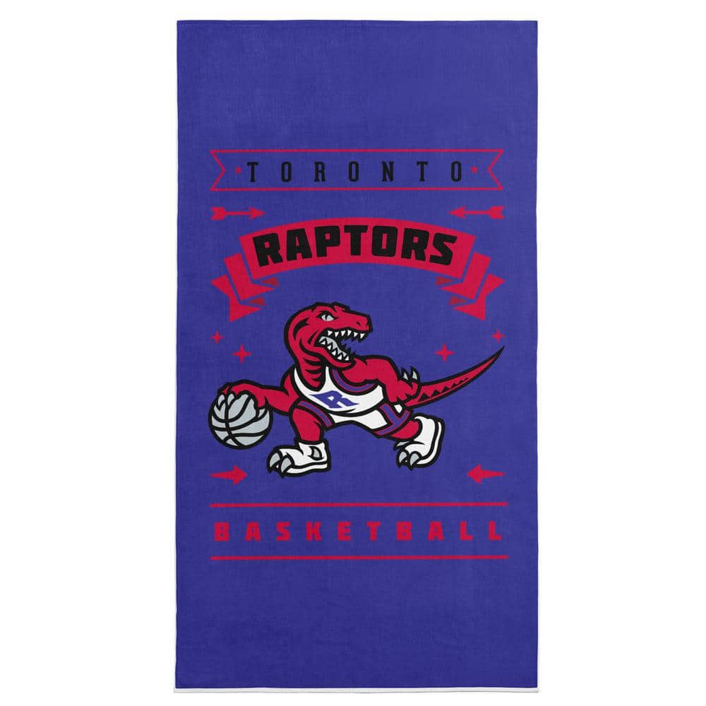Toronto Raptors Blue and Red Cotton/Polyester Beach Towel