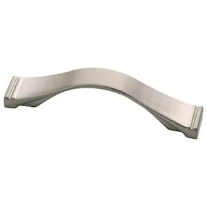 Channel 3 or 3-3/4 in. (76 or 96mm) Center-to-Center Satin Nickel Dual Mount Drawer Pull