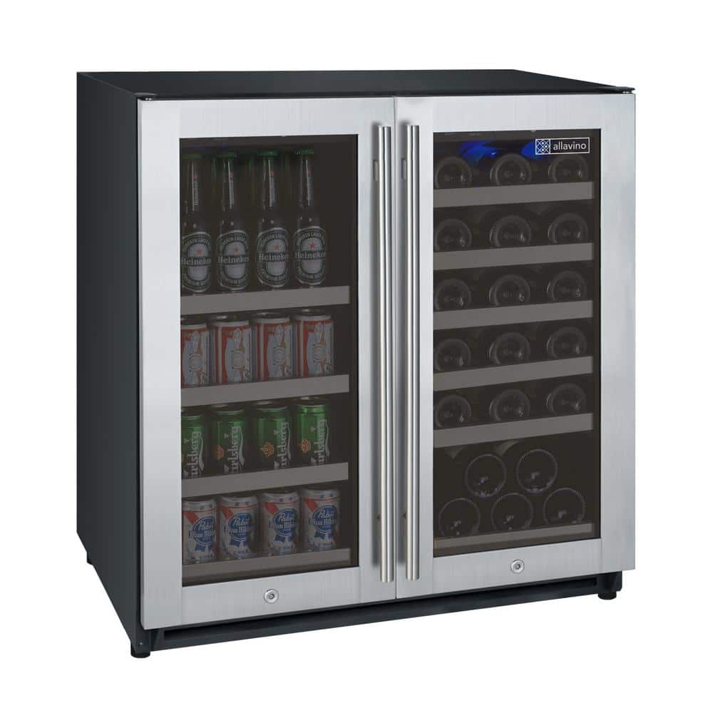 FlexCount II Series 30 in. Wide Dual Zone 30-Bottle/88-Can Beverage Cooler in Stainless Steel price history on PriceWatchPro